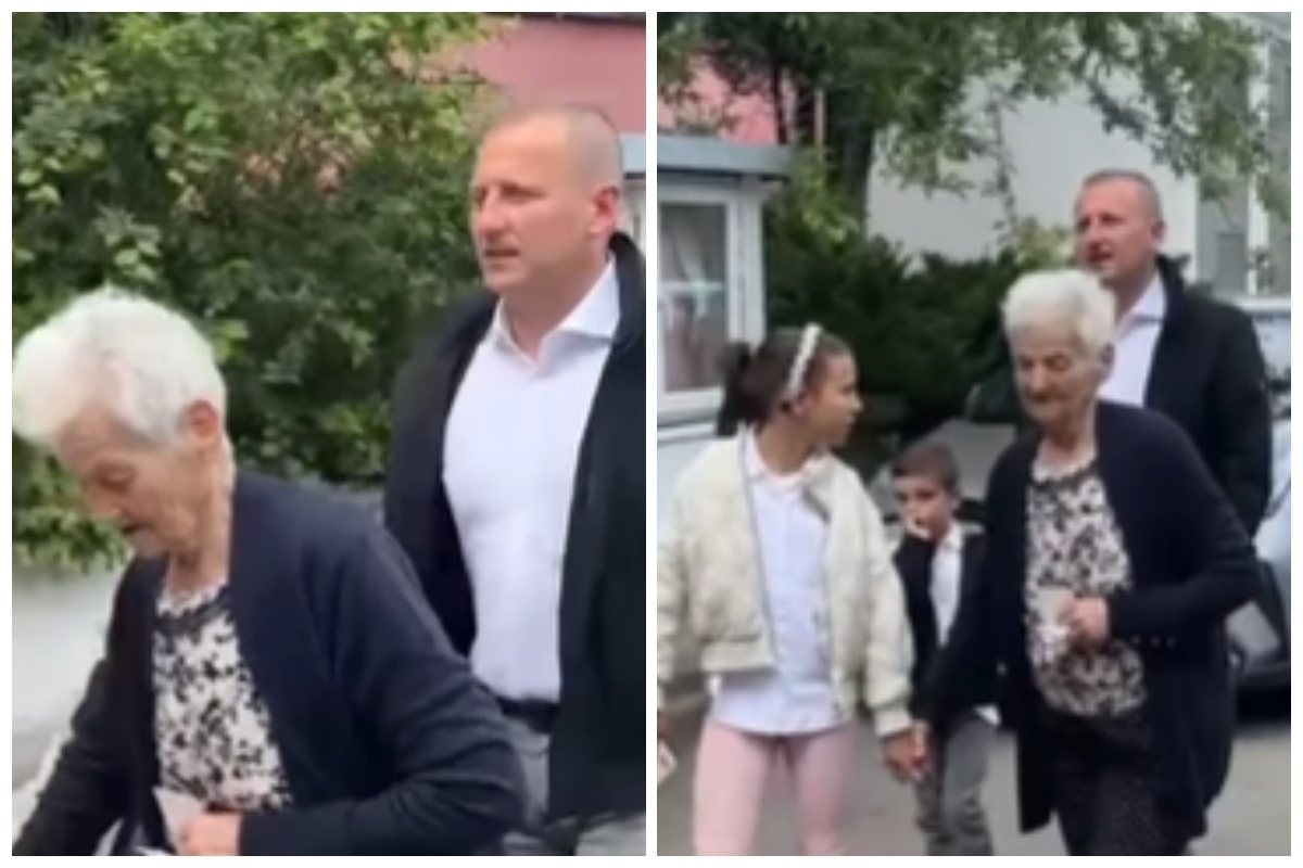 Radu Ratiu VP CJ Cluj votand cu bunica sa