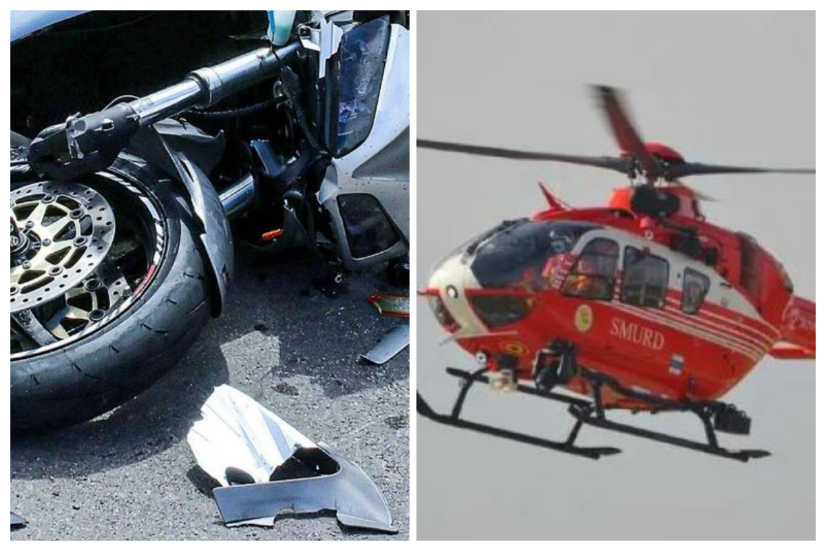 Accident la Cluj Motociclist accidentat de o masina