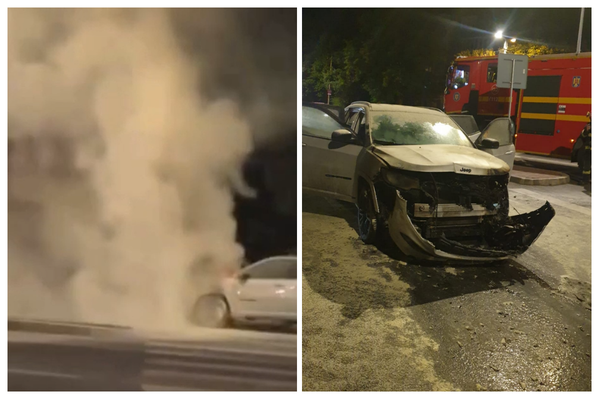 VIDEO Jeep ars pe Calea Turzii Cluj