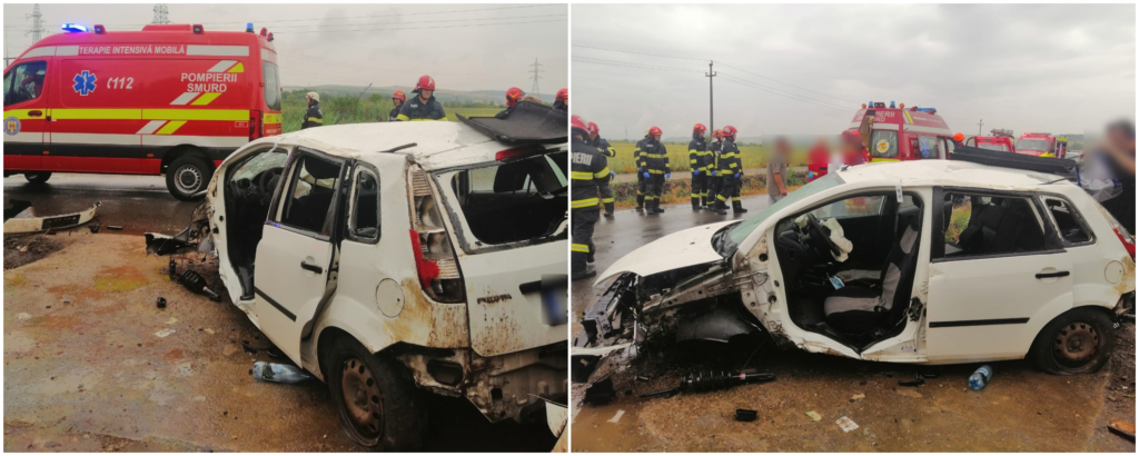 Accident grav in Cluj doua femei blocate video