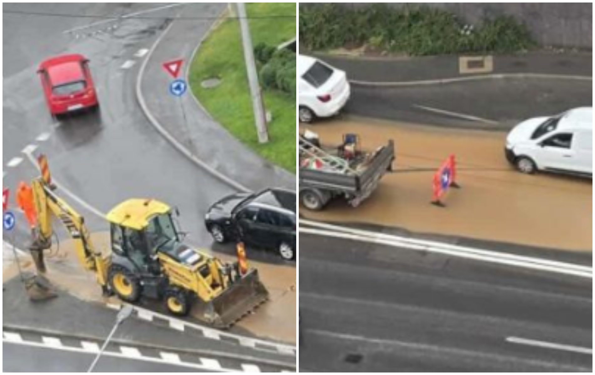 FOTO Avarie conducta apa Cluj circulatie pe un sens
