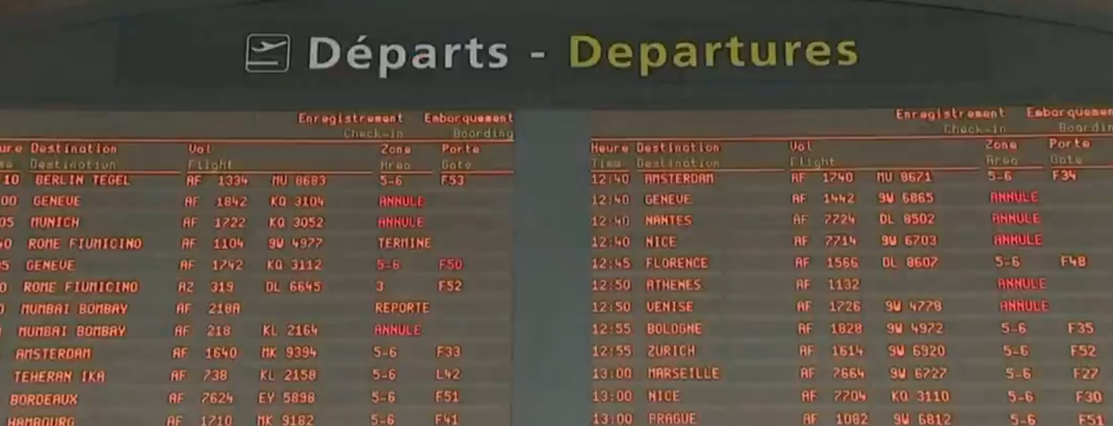 Grev a a controlorilor aerieni in Franta sute anulate