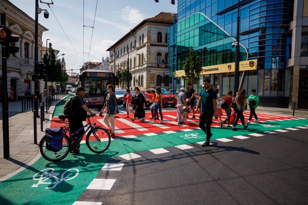 Pistele de biciclete din Cluj trotuare de