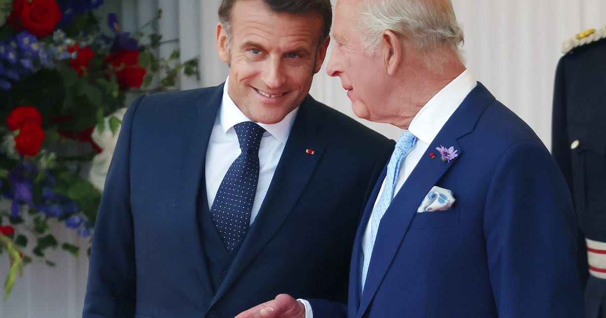 Regele Charles necugetat ridica granitele la banchetul lui Macron