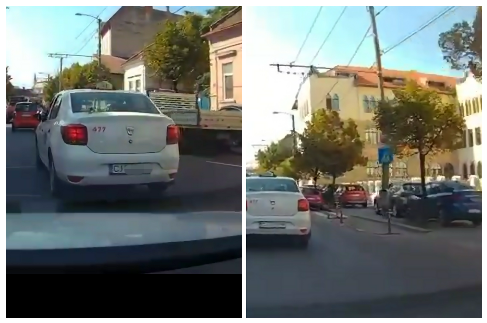 Taximetrist sicanat si gesturi obscene in trafic