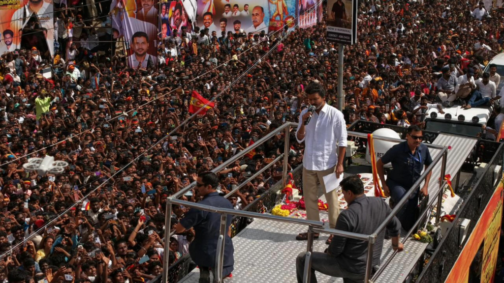 Ancheta in India dupa mitingul politicianului Vijay