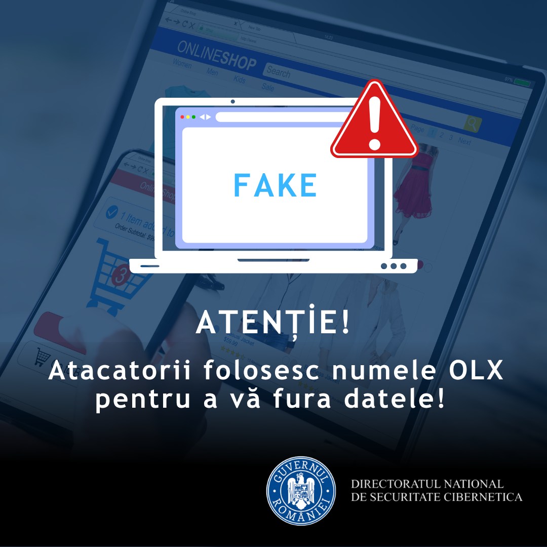 Avertisment DNSC Atacatori folosesc OLX pentru furt de date