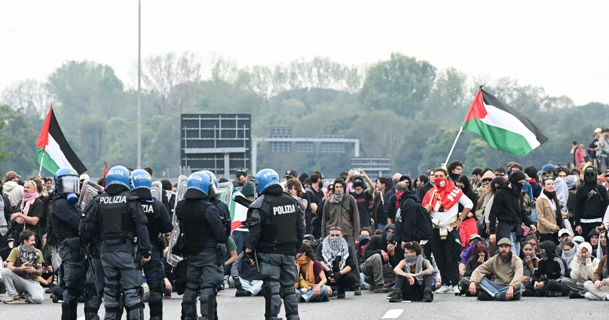 Proteste si greve pentru Gaza blocheaza Italia