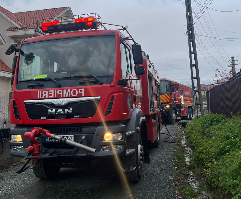 Incendiu la Ocna Dejului din cauza unei defectiuni