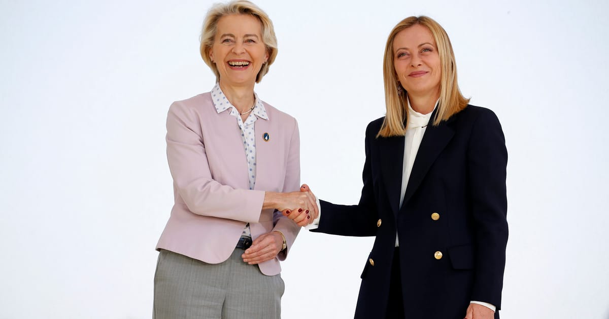 Von der Leyen incearca sa o aduca pe Meloni de partea sa