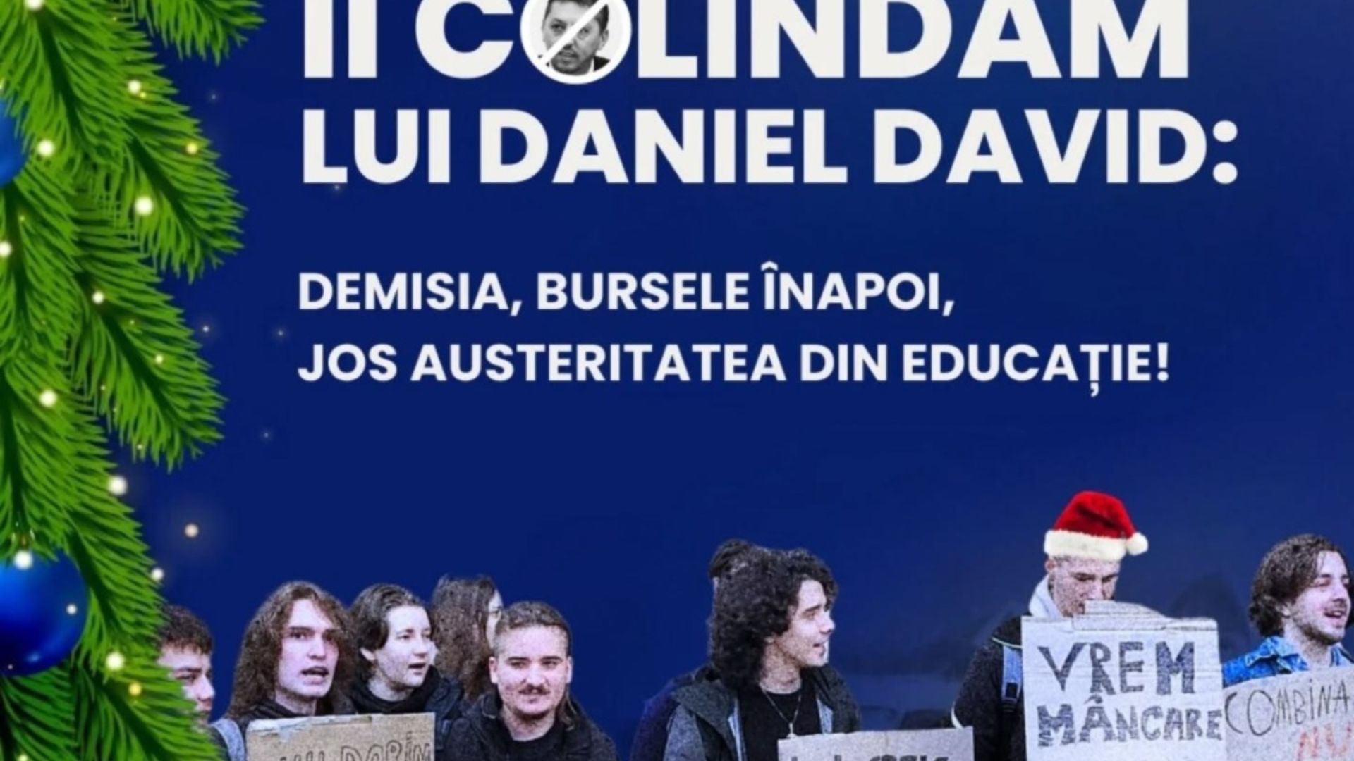 Daniel David se intoarce la Cluj cu colinde si proteste