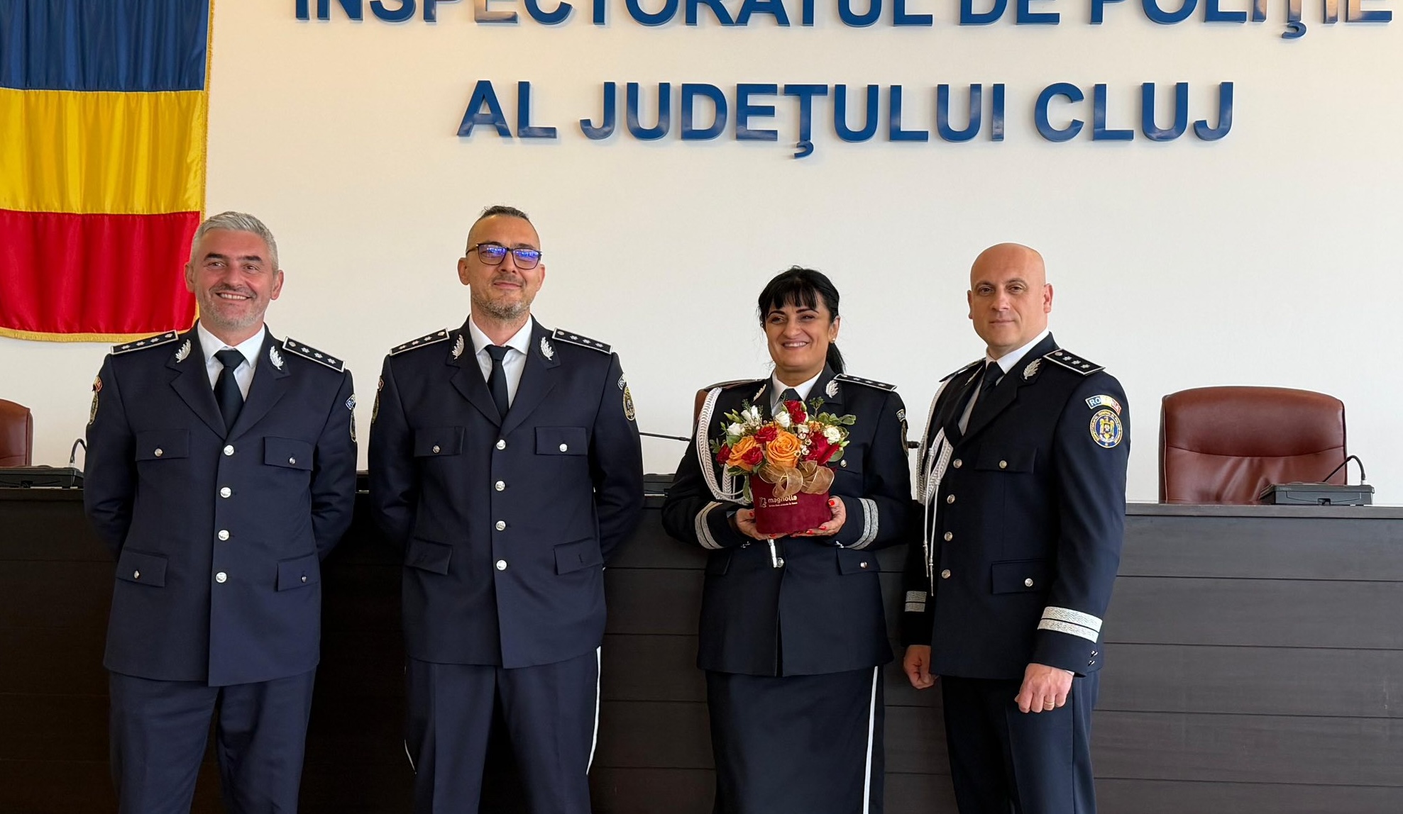 Final emotionant la IPJ Cluj Re cunostinta comunitatii pentru patru politisti