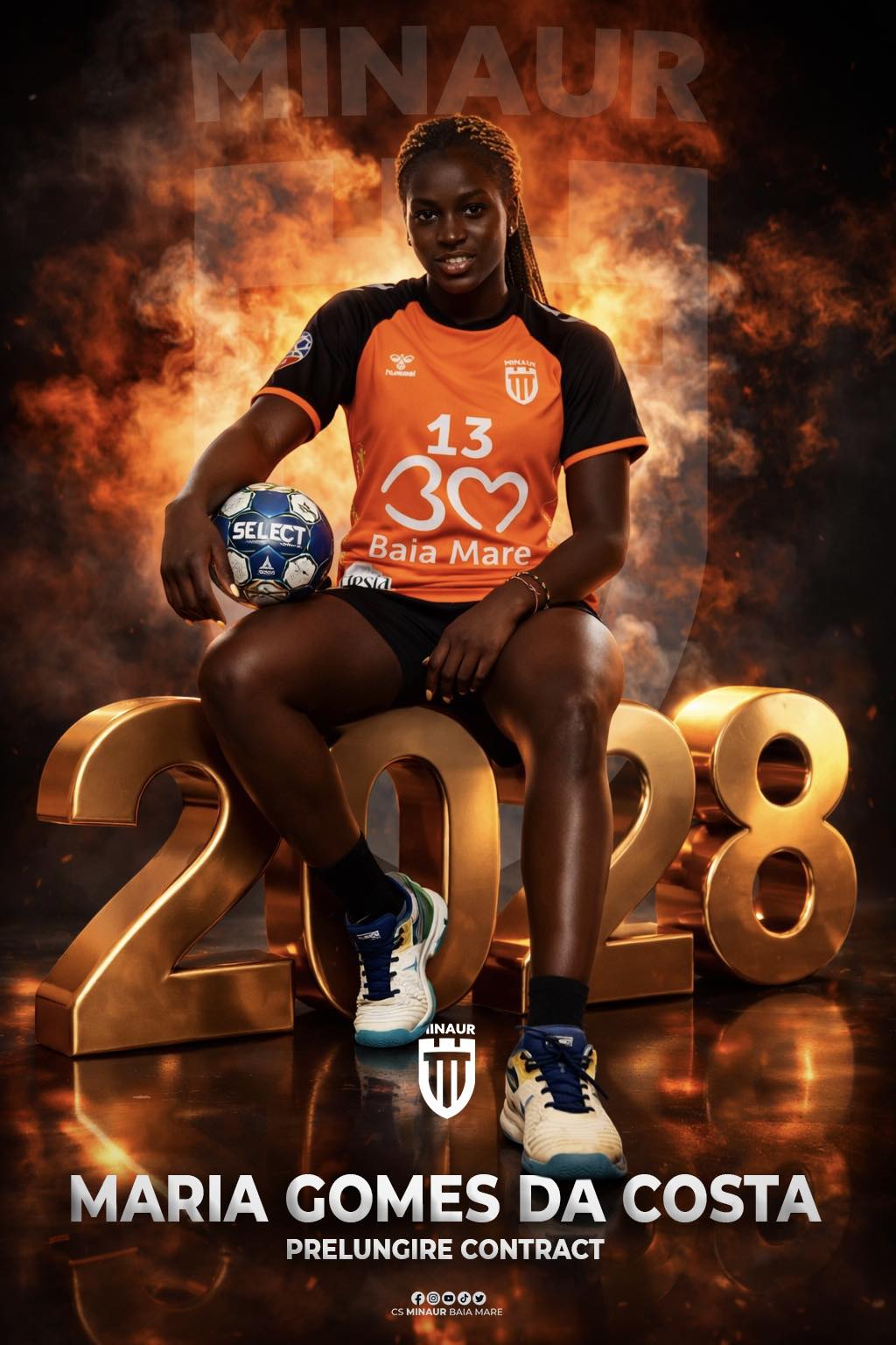 Maria Gomes da Costa capitanul echipei de handbal feminin Minaur isi extinde contractul cu gruparea din Baia Mare pana in 2028