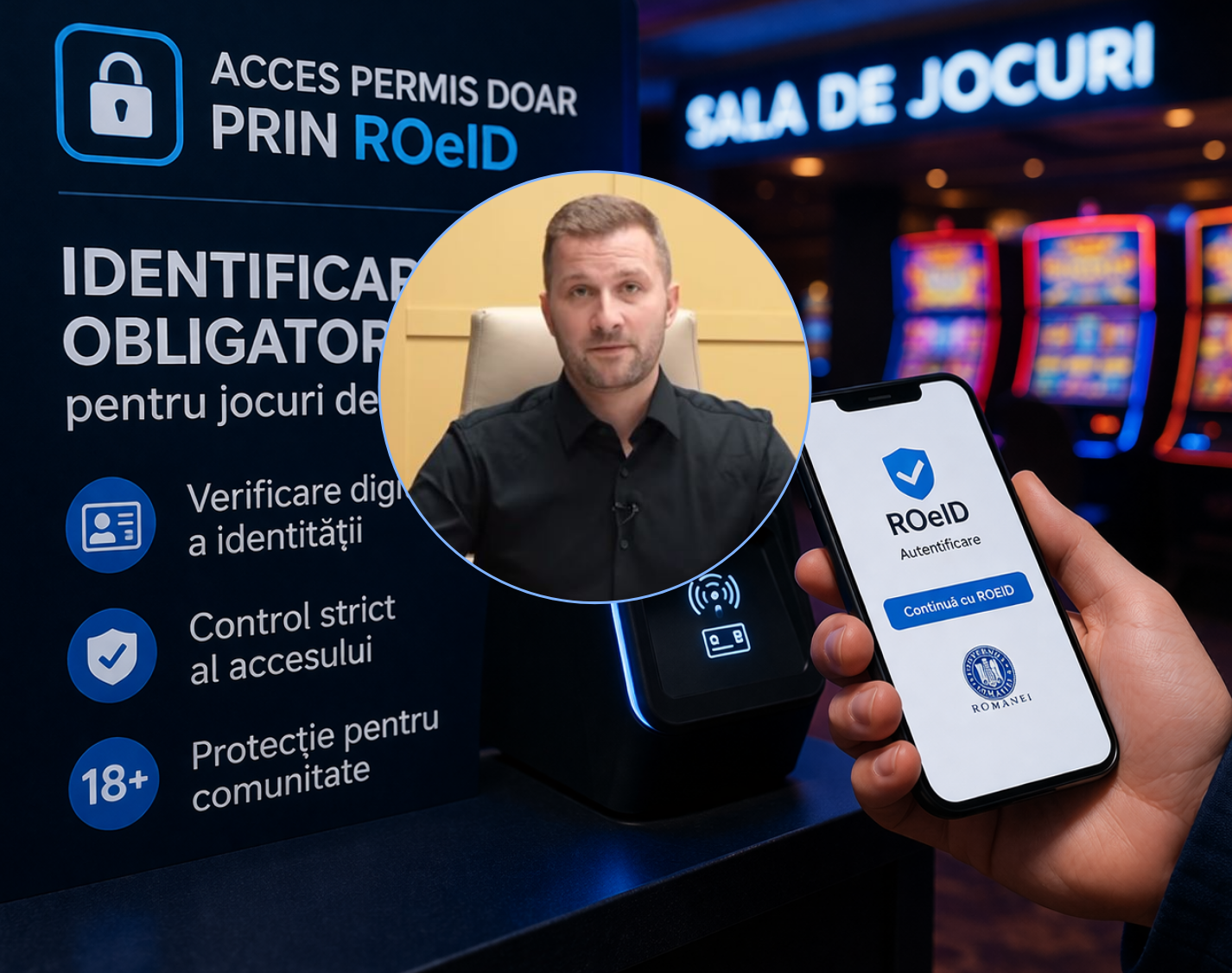 Florestii spune STOP Nu doar ca interzice aparatele de jocuri de noroc in cartiere ci introduce pentru prima data in tara identificarea digitala obligatorie prin ROeID