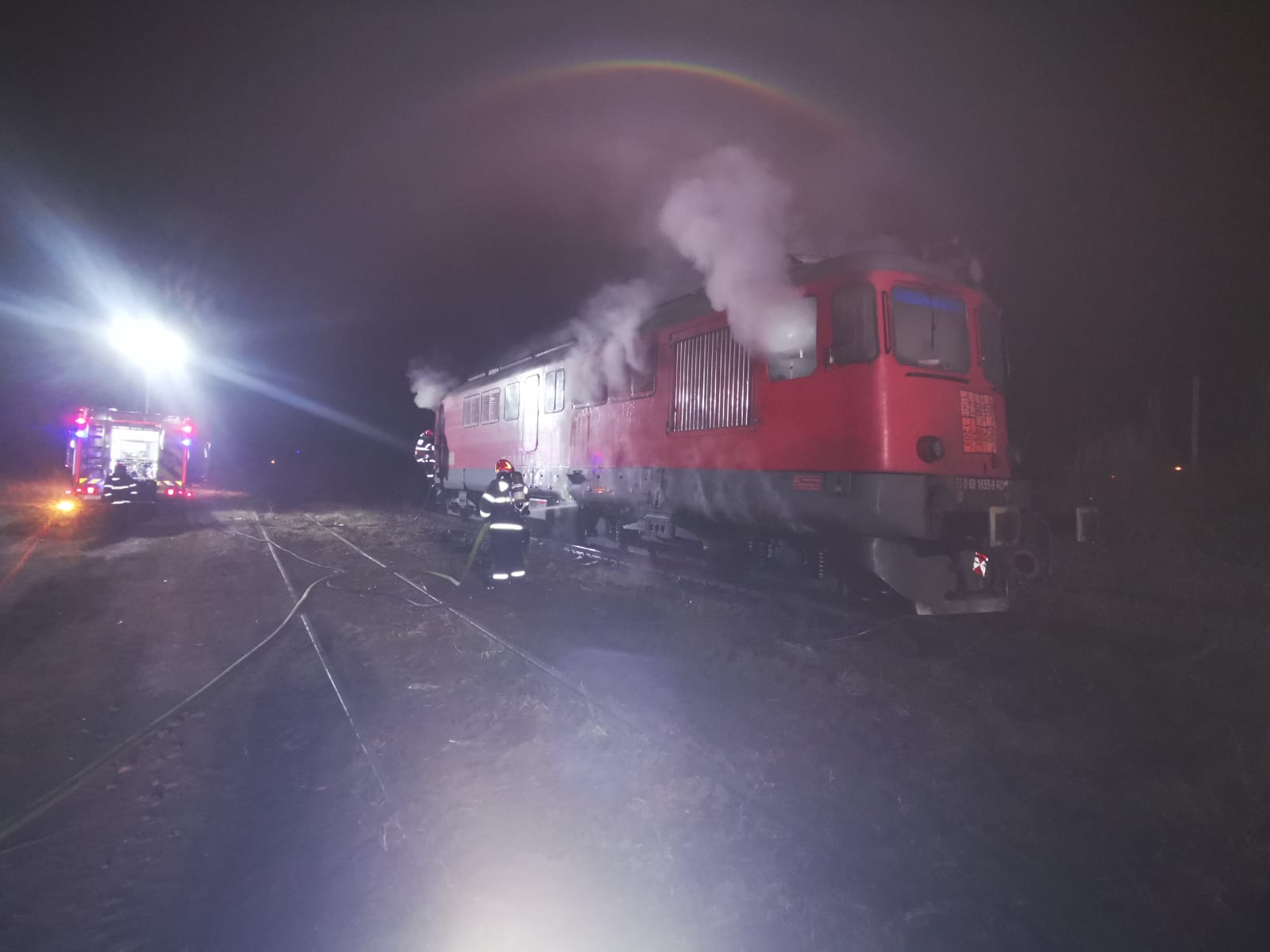 Incendiu la o locomotiva in Oradea Pompierii au intervenit prompt in Gara Episcopia