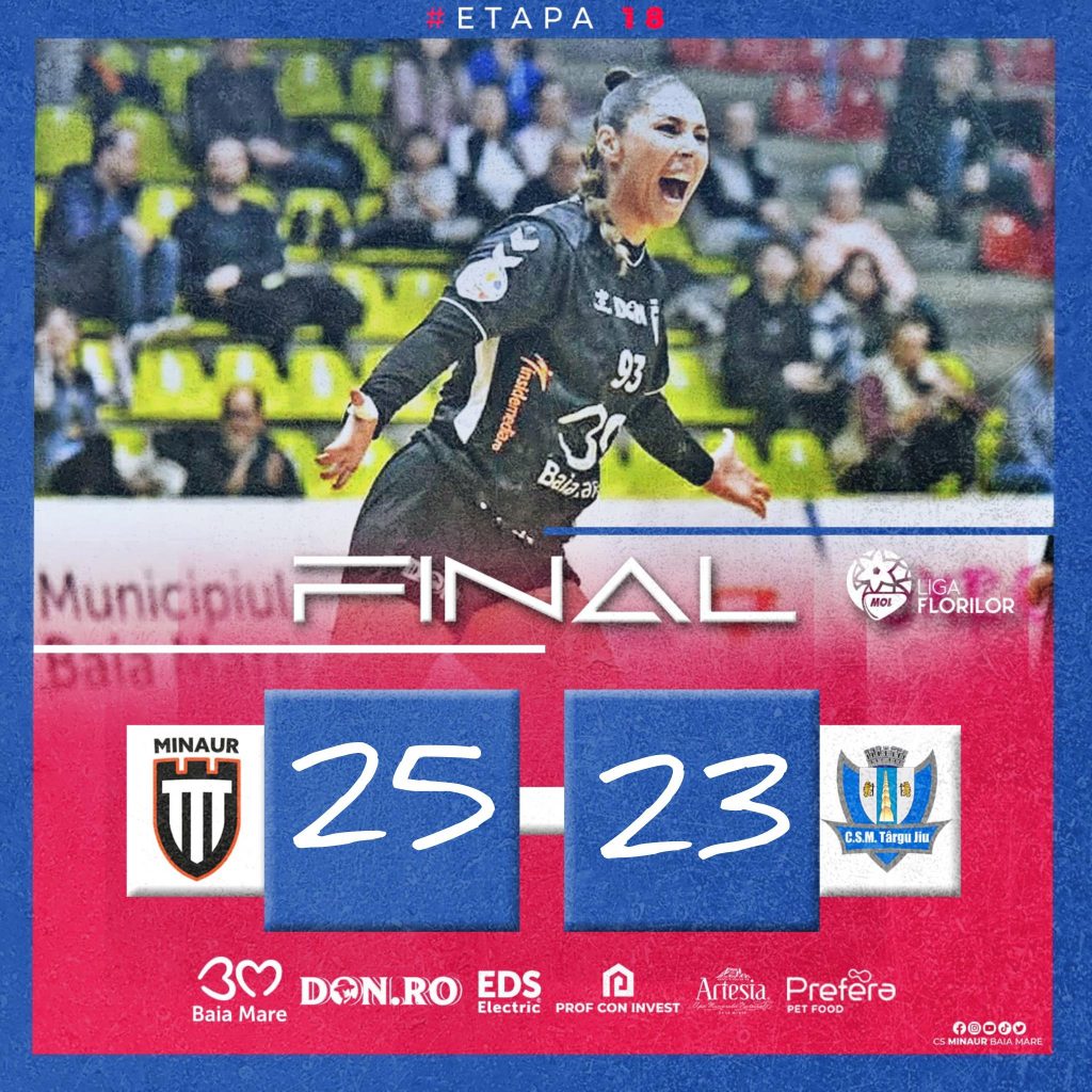 Minaur Baia Mare invinge CSM Targu Jiu si ocupa locul 5 in Liga Nationala de handbal feminin