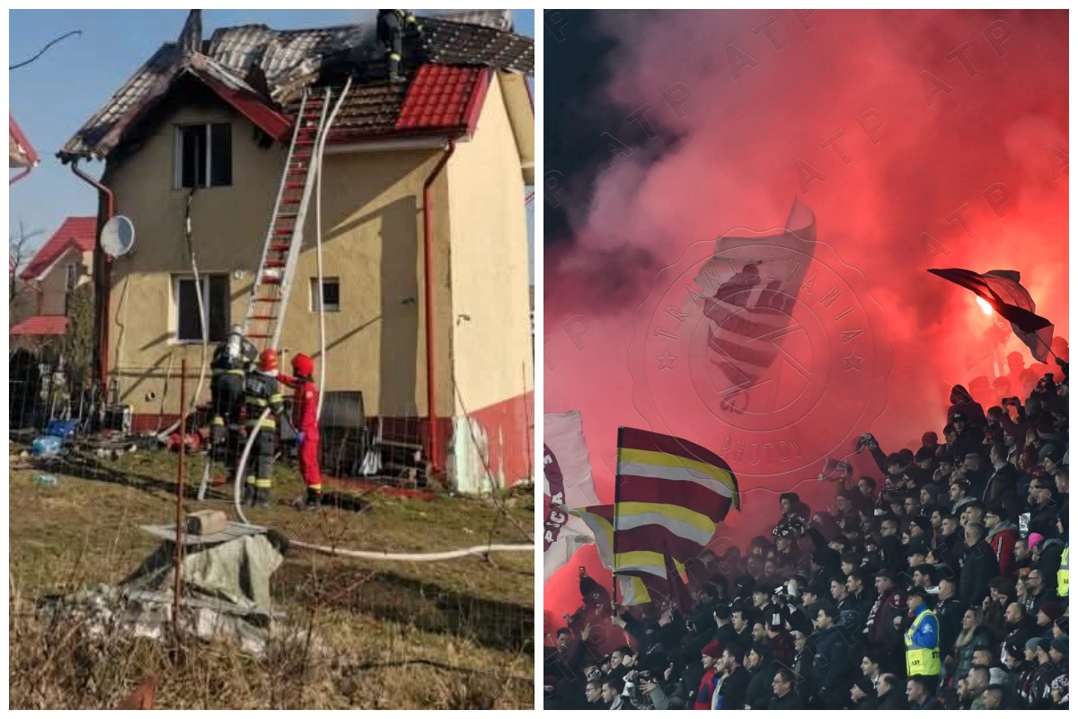 Suporterii CFR Cluj se mobilizeaza pentru a sprijini un fan al echipei al carui apartament a fost distrus de incendiu FOTO