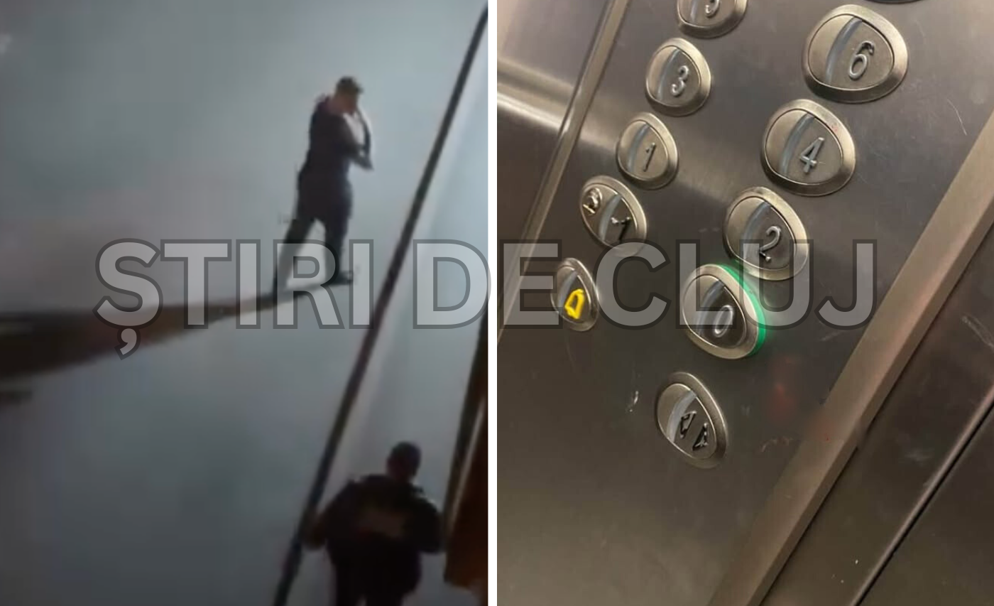exclusiv video teroare intr un bloc din cluj un barbat incearca sa sparga usile apartamentelor cu pumnii la 5 dimineata ne ametzea si ne impingea in usi