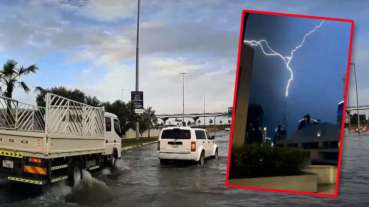 ploi torentiale in dubai strazi inundate si trafic blocat dupa furtuna de noapte