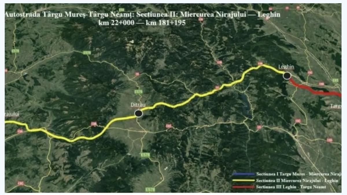 Autostrada A8 progreseaza CNAIR a demarat licitatia pentru tronsonul Miercurea Nirajului Sarateni Care