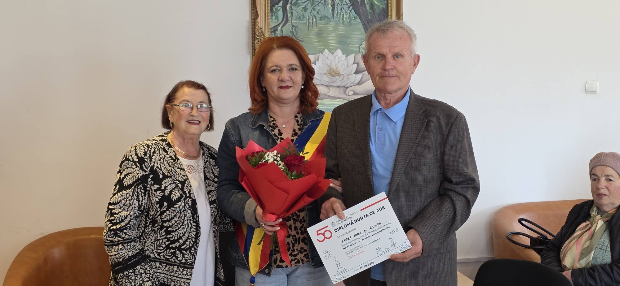 Cinci decenii de dragoste sarbatorite la Apahida Primarul a multumit personal cuplurilor care au stat impreuna timp de 50 de ani