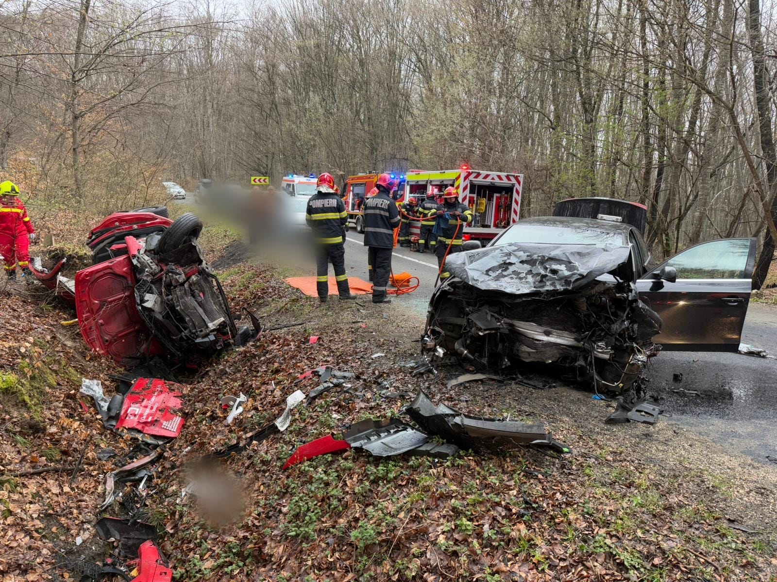 Trei persoane sunt in stare grava in urma unui accident in Cluj