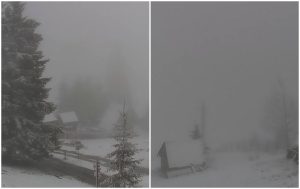Clujenii se confrunta cu zapada si in mijlocul lunii mai hai afara la zapada hai acesta va fi ultima din sezon imagini suprinzatoare