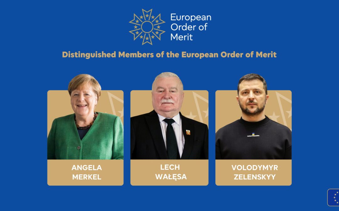 Parlamentul European acordă pentru prima dată Ordinul European de Merit. Angela Merkel, Maia Sandu și Volodimir Zelenski, printre distinșii premianți. 2 Parlamentul European acorda pentru prima data Ordinul European de Merit Angela Merkel Maia Sandu si Volodimir Zelenski printre distingii premianti