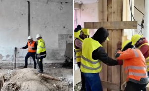 VIDEO Supraetajare impresionanta la o scoala din Cluj fundatii forate la 9 metri structura metalica montata etapizat si 1400 de metri patrati