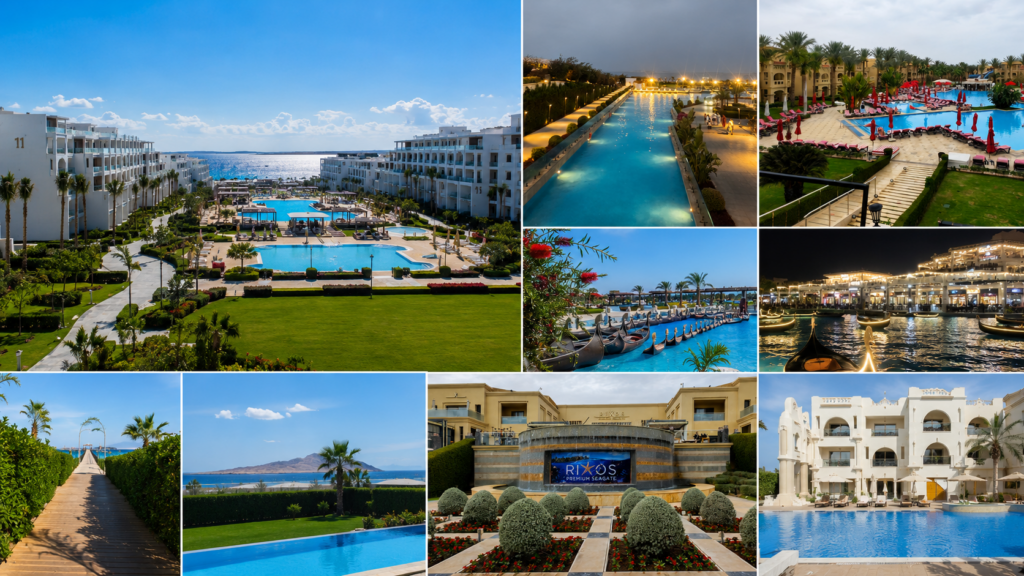 Egiptul devine tot mai popular printre romani pentru vacante Resortul imens din Sharm el Sheikh unde hotelul este principala atractie iar vacanta include plaja restaurante spectacole si Marea Rosie