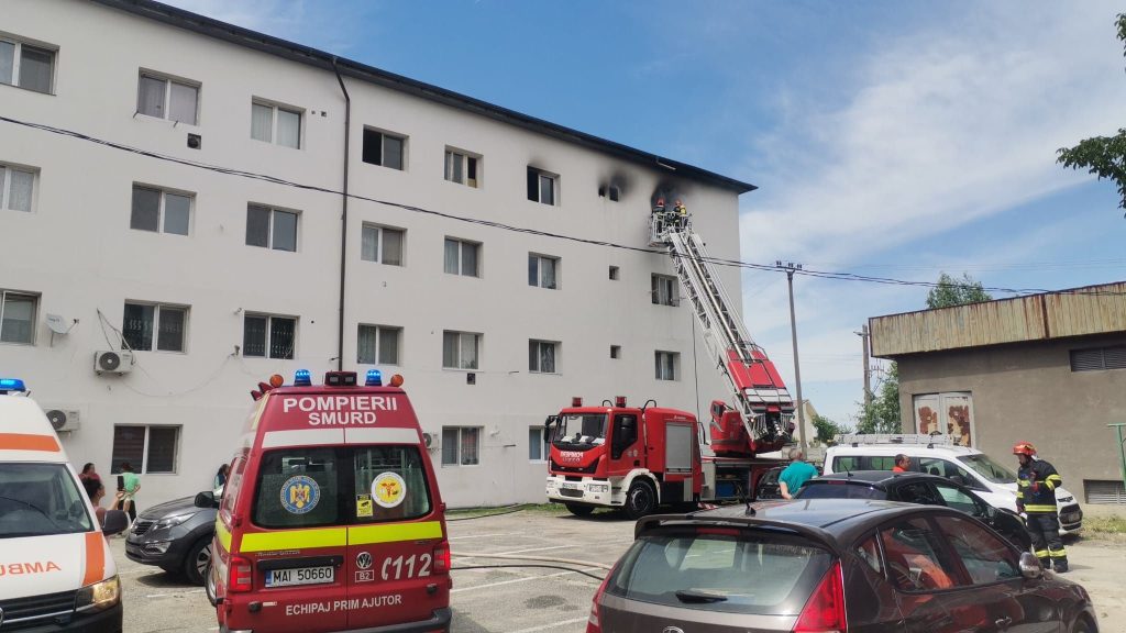 Foc intr o garsoniera din orasul Bals