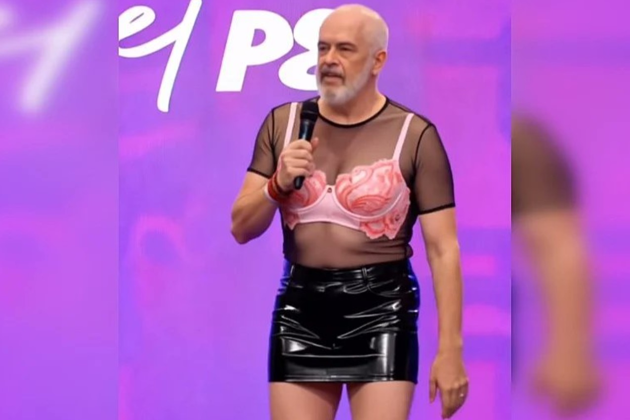 Premierul Albaniei a publicat un videoclip generat de AI în care apare îmbrăcat cu o fustă mini. Mesajul destinat influencerilor. 2 Premierul Albaniei a publicat un videoclip generat de AI in care apare imbracat cu o fusta mini Mesajul destinat influencerilor