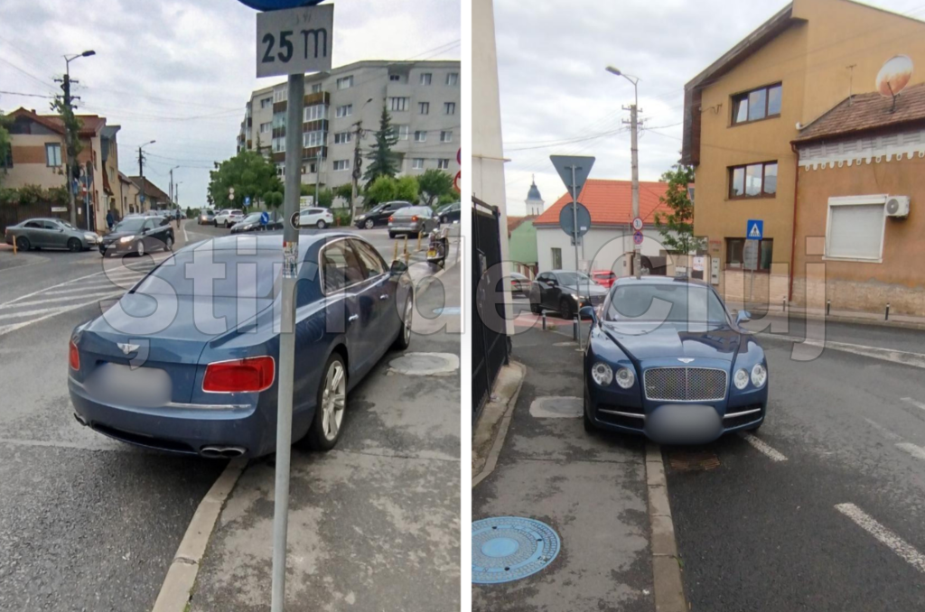 Tupeu de Bentley la Cluj! A parcat mașina într-un loc interzis, blocând jumătate din bandă și trotuar. Clujenii, scandalizați: „Maxim de tupeu” 2 Tupeu de Bentley la Cluj A parcat masina intr un loc interzis blocand jumatate din banda si trotuar Clujenii scandalizati Maxim de tupeu