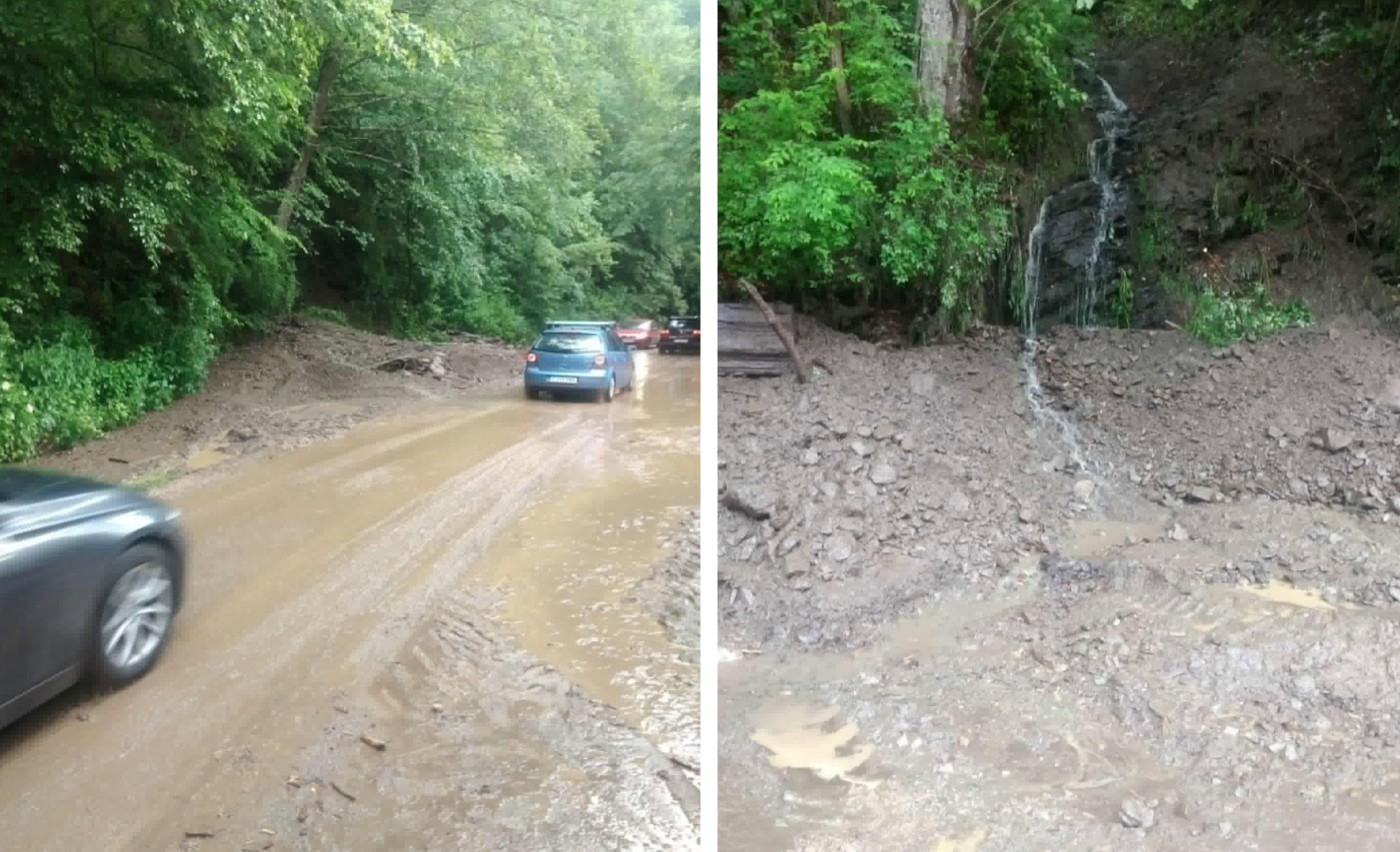 Intervenție de urgență pe un drum din Cluj după furtuni! Aluviunile și pietrele au blocat drumul, echipele CJ Cluj au curățat carosabilul cu buldoexcavatorul. 2 interventie de urgenta pe un drum din cluj dupa furtuni aluviunile si pietrele au blocat drumul echipele cj cluj au curatat carosabilul cu