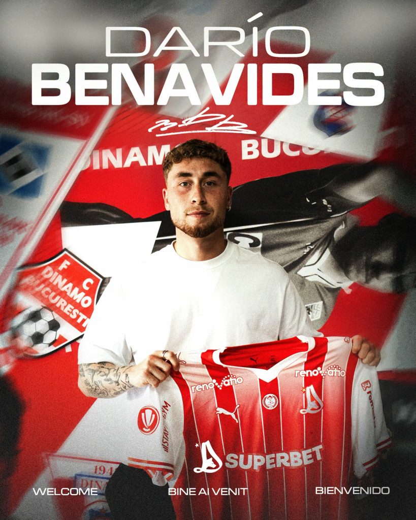 Dinamo Bucuresti a transferat un fundas din prima liga belgiana Dario Benavides a semnat un contract pana in 2028