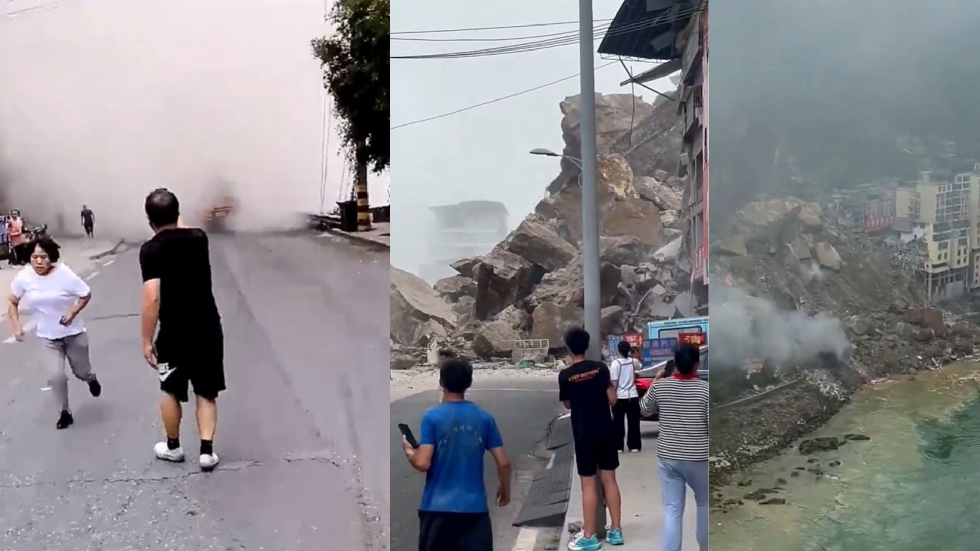 Groaza intr un oras din China blocuri intregi inghitite de o alunecare de terren Peste 1000 de locuitori evacuati