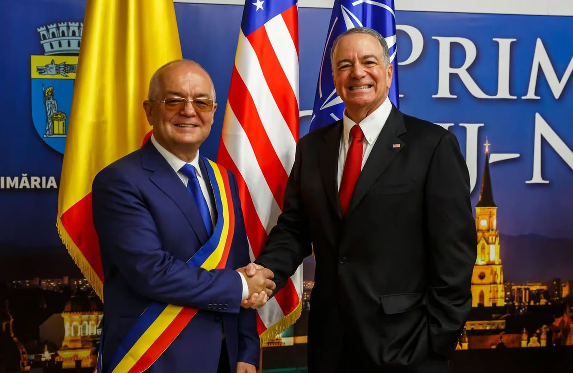 Reprezentantul lui Donald Trump ambasadorul Darryl Nirenberg efectueaza prima vizita oficiala la Cluj Emil Boc Am discutat despre investitii