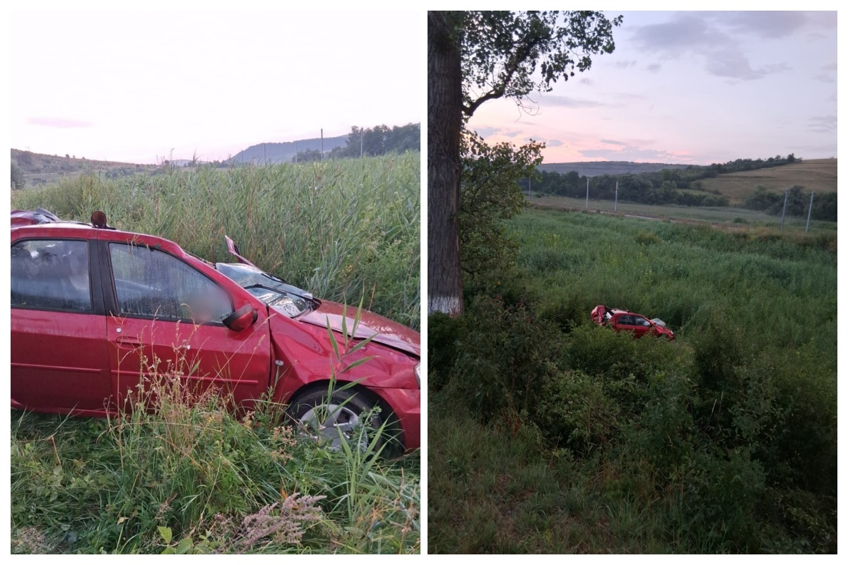 accident grav in cluj un sofer a ajuns inexplicabil cu masina in mijlocul campului si a ramas incarcerat