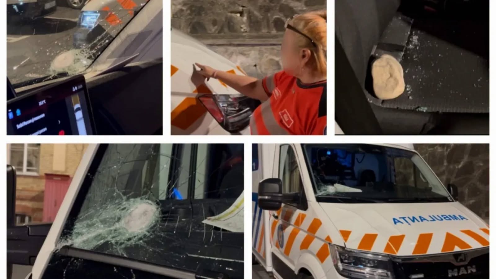 Ambulanta atacata cu topoare pietre si bate la Cluj Motivul Pe TikTok a aparut zvonul ca fura copii Soferul a fost ranit grav si a fost operat de medici