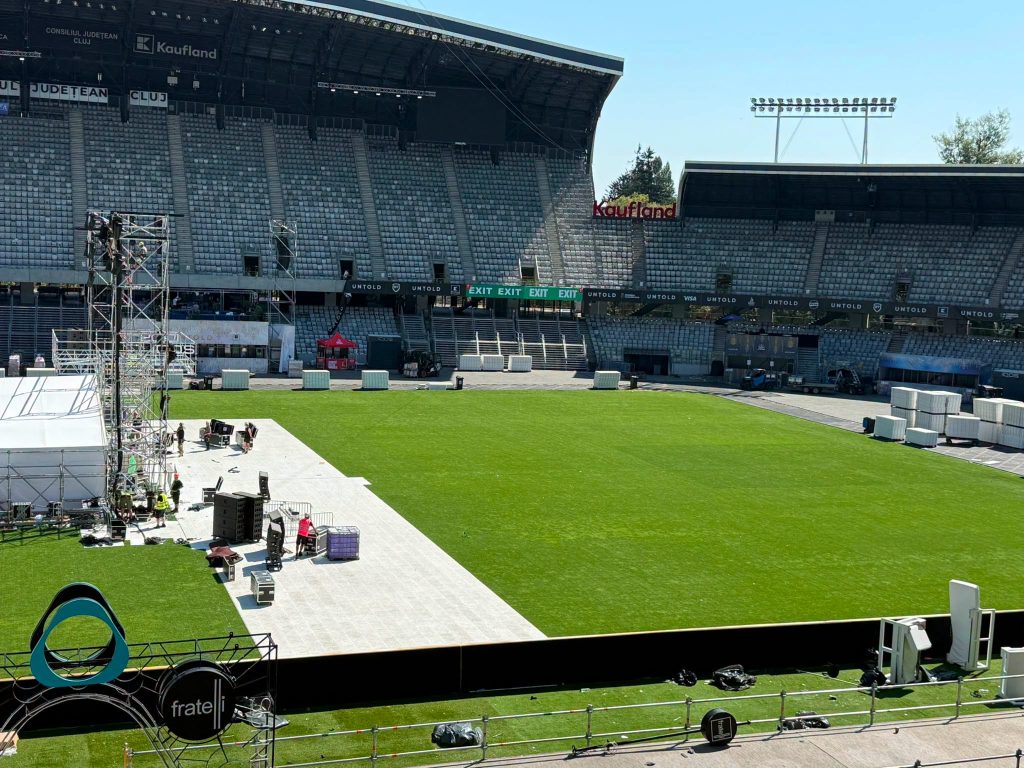 Gazonul de pe Cluj Arena arata excelent dupa 4 zile de UNTOLD Stadionul este deja pregatit pentru meciuri fara nicio zi de refacere Rezultatele sunt cele asteptate