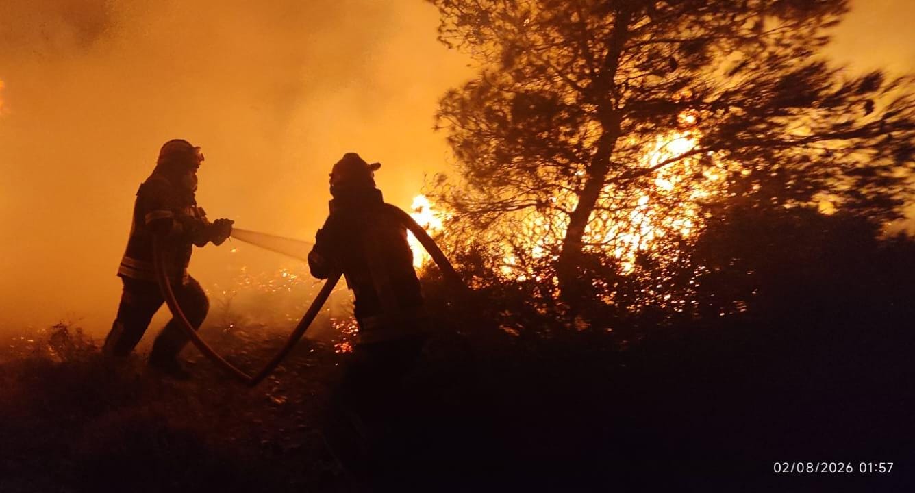Pompierii romani au luptat impotriva incendiilor din Grecia pe timpul noptii Au salvat animale si au protejat localitatile expuse flacarilor