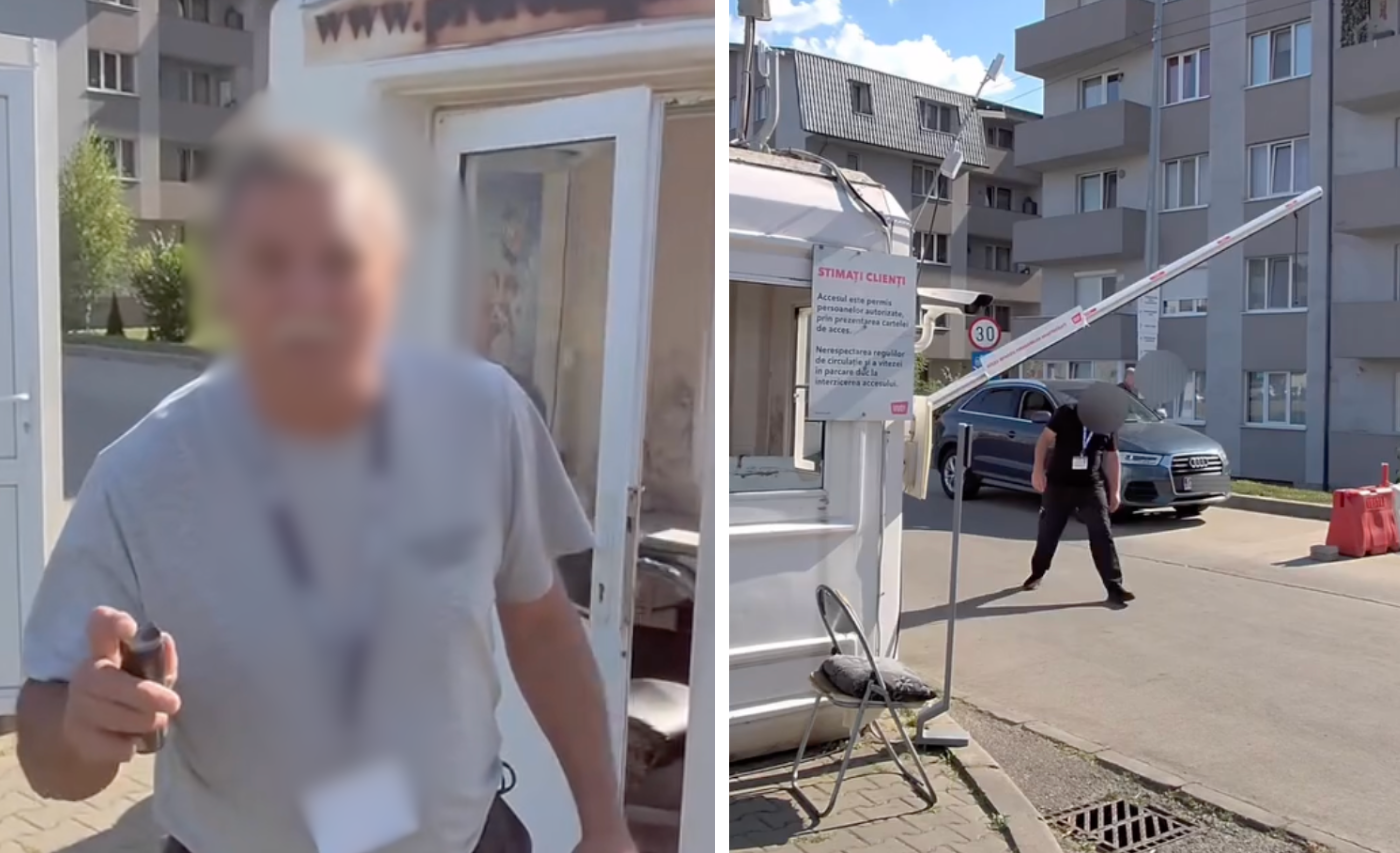 video s scandal imens intre doi influenceri celebri din cluj si un agent de paza nu lovesc eu cu pumnul dar am dreptul sa folosesc spray ul